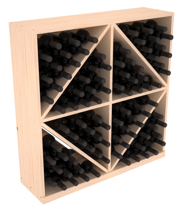 InstaCellar Diamond Bin with Top – Knotty Alder / Unstained