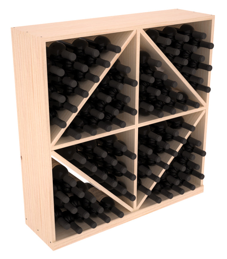 InstaCellar Diamond Bin with Top – Knotty Alder / Unstained