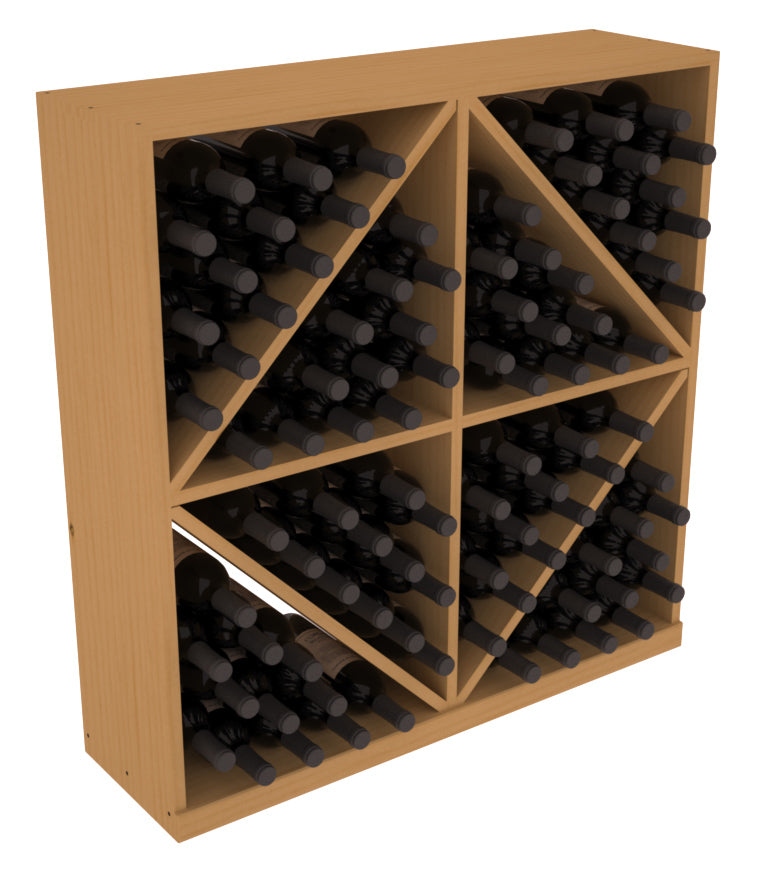 InstaCellar Diamond Bin with Top – Knotty Alder / Oak stained