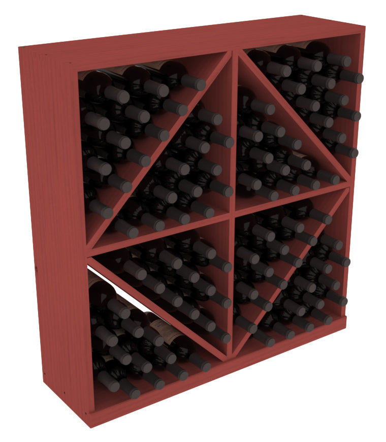 InstaCellar Diamond Bin with Top – Knotty Alder / Cherry stained
