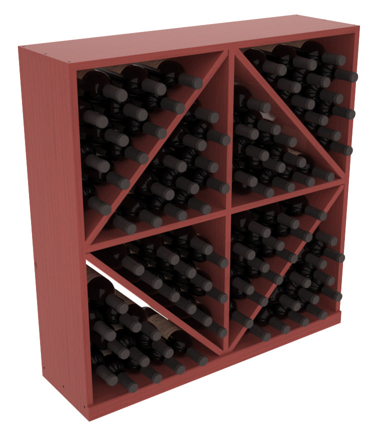 InstaCellar Diamond Bin with Top – Knotty Alder / Cherry stained