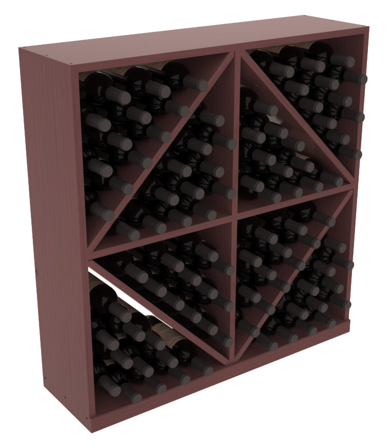 InstaCellar Diamond Bin with Top – Knotty Alder / Walnut stained