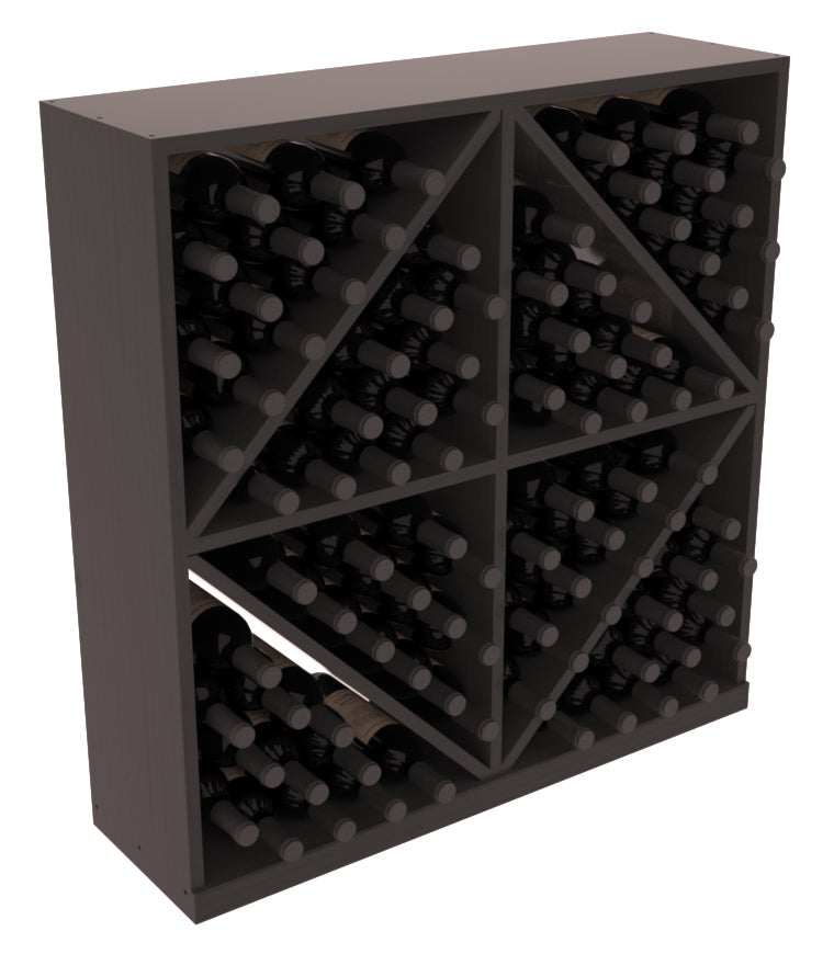 InstaCellar Diamond Bin with Top – Knotty Alder / Black stained