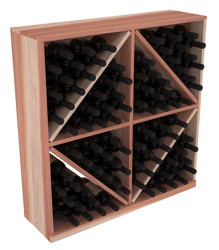 InstaCellar Diamond Bin with Top – Grand Mahogany / Unstained