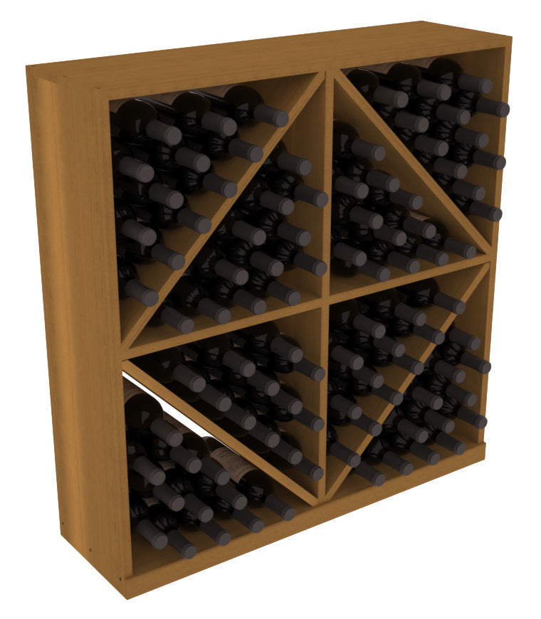 InstaCellar Diamond Bin with Top – Grand Mahogany / Oak stained