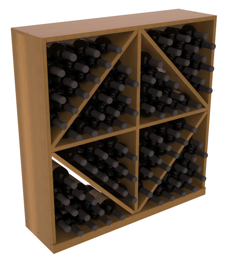 InstaCellar Diamond Bin with Top – Grand Mahogany / Oak stained