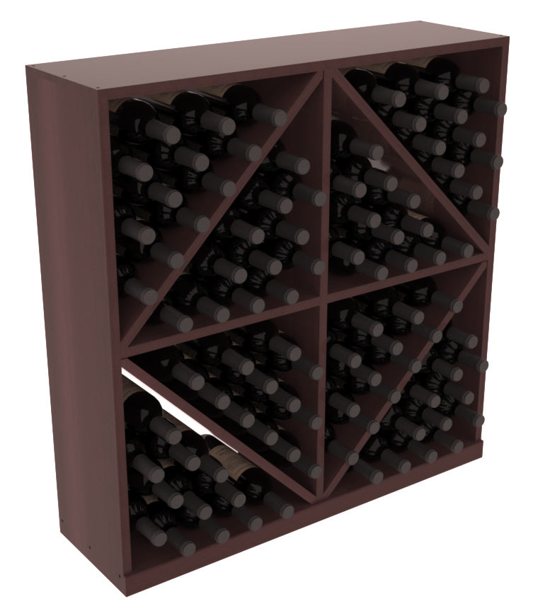 InstaCellar Diamond Bin with Top – Grand Mahogany / Walnut stained