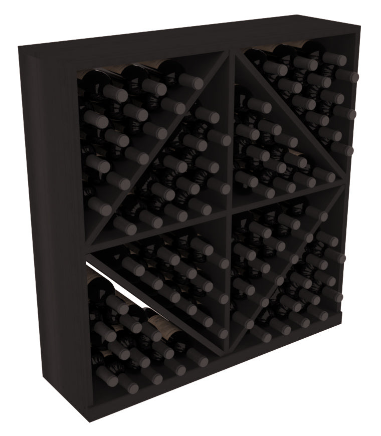 InstaCellar Diamond Bin with Top – Grand Mahogany / Black stained