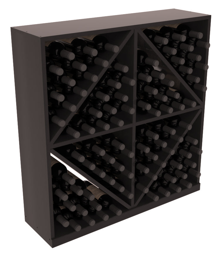 InstaCellar Diamond Bin with Top – Grand Mahogany / Black stained