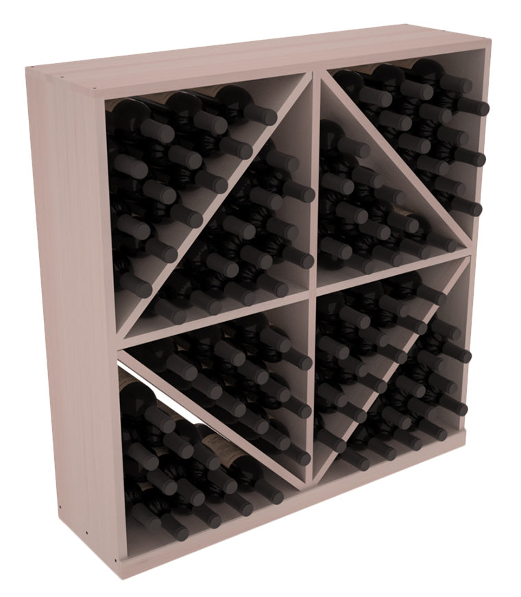 InstaCellar Diamond Bin with Top – Grand Mahogany / Greywash stained
