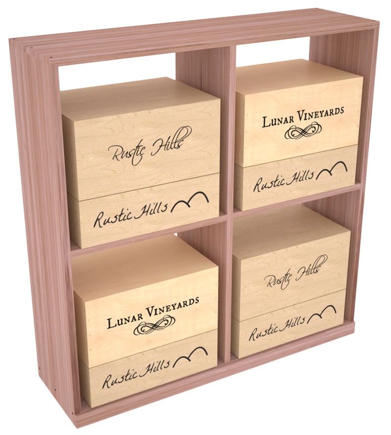 InstaCellar Solid Case Bin with Top – Grand Mahogany / Walnut stained