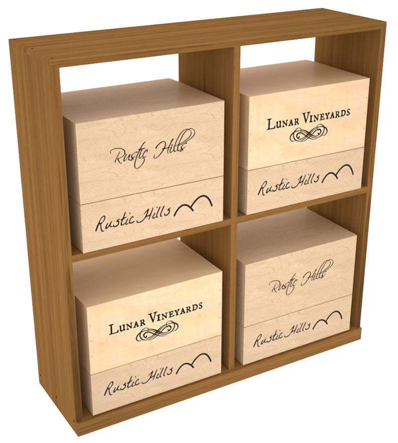 InstaCellar Solid Case Bin with Top – Grand Mahogany / Black stained