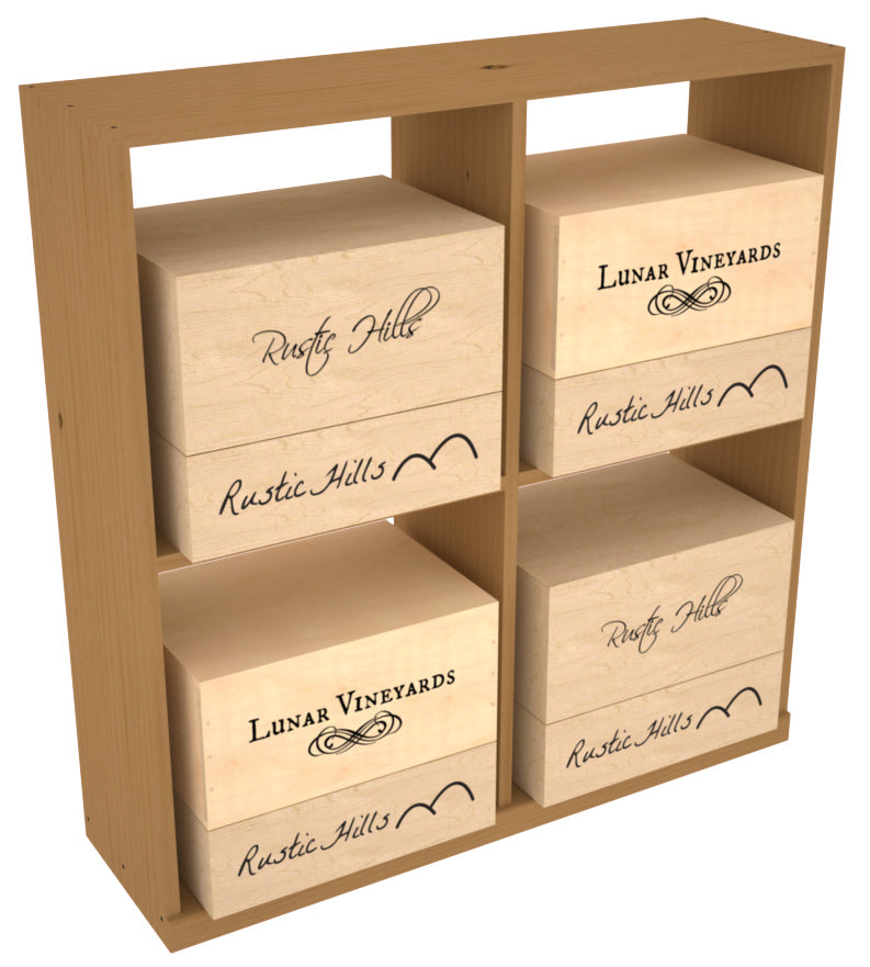 InstaCellar Solid Case Bin with Top – Ponderosa Pine / Black stained