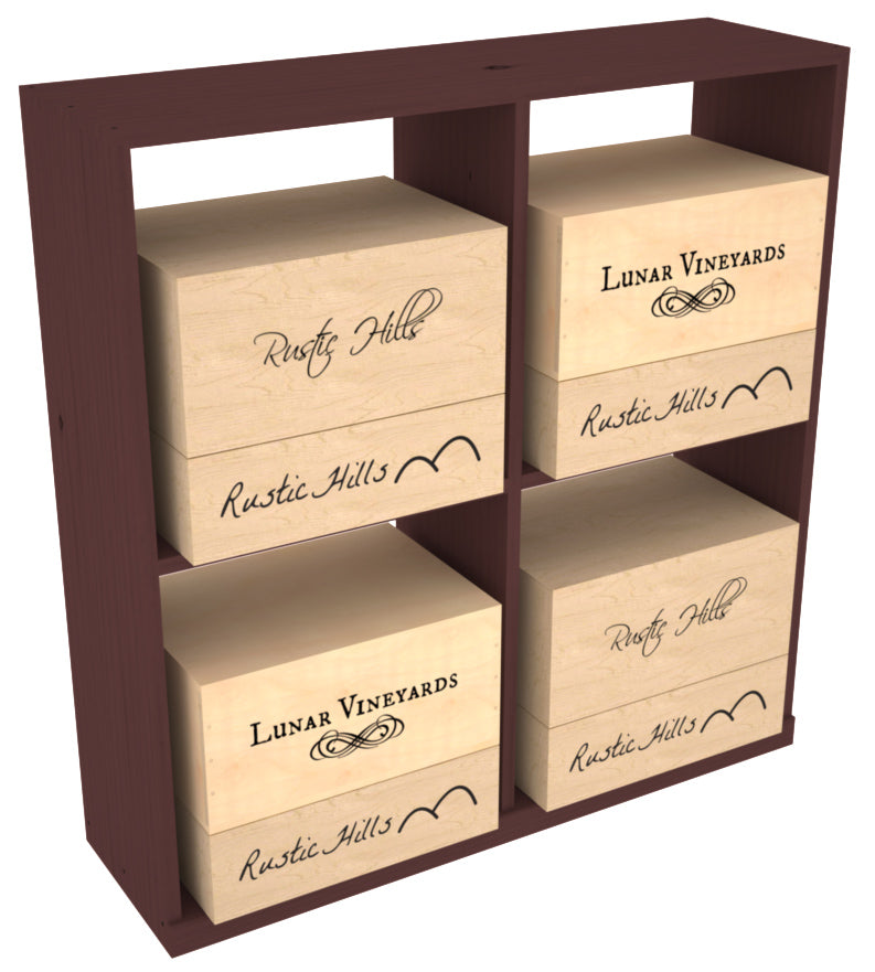 InstaCellar Solid Case Bin with Top – Knotty Alder / Unstained
