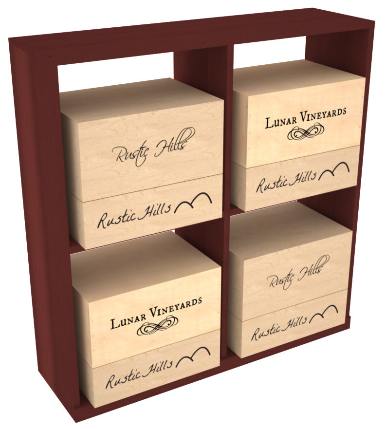 InstaCellar Solid Case Bin with Top – Knotty Alder / Greywash stained