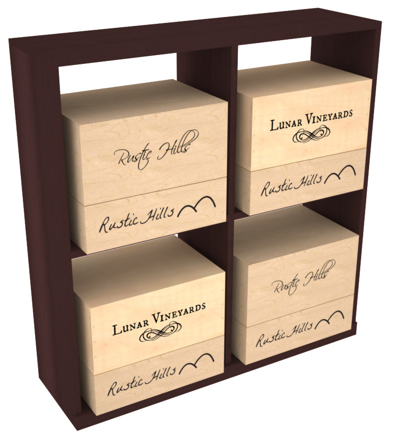 InstaCellar Solid Case Bin with Top – Premium Redwood / Unstained