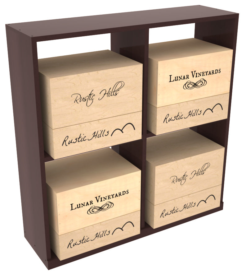 InstaCellar Solid Case Bin with Top – Premium Redwood / Unstained