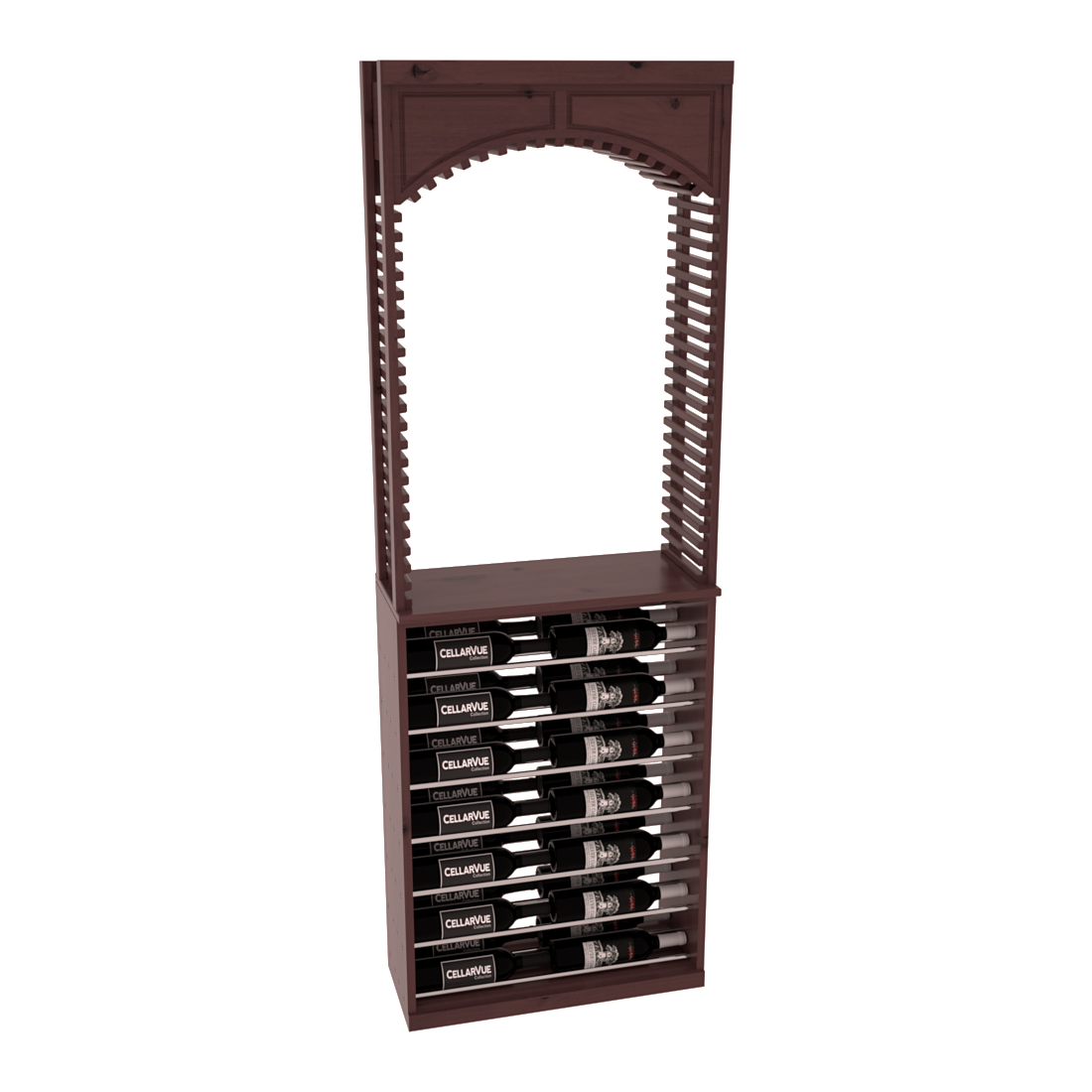 InstaCellar 26" Cellar Arch / Horizontal Display Combo – Grand Mahogany / Unstained