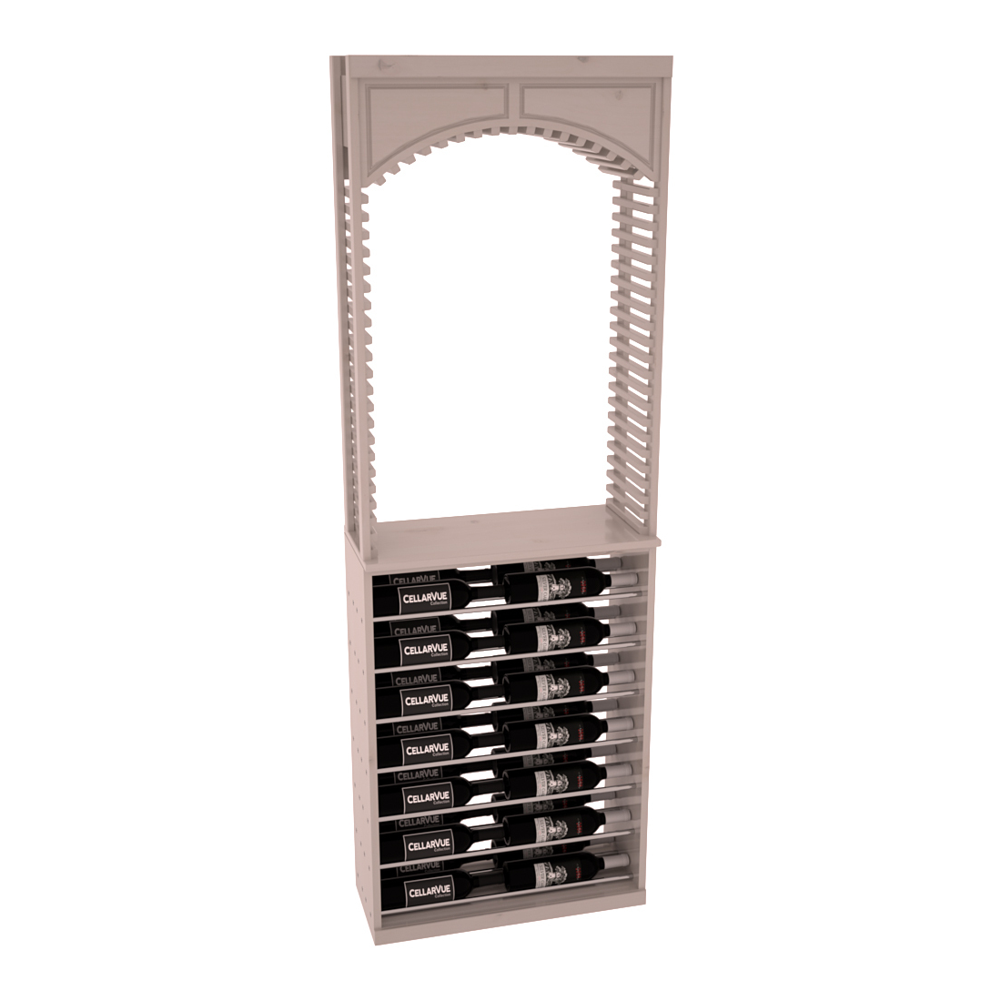 InstaCellar 26" Cellar Arch / Horizontal Display Combo – Ponderosa Pine / Black stained