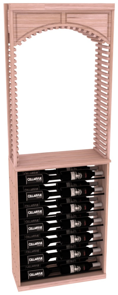 InstaCellar 26" Cellar Arch / Horizontal Display Combo – Black Metal Rods – Grand Mahogany / Unstained
