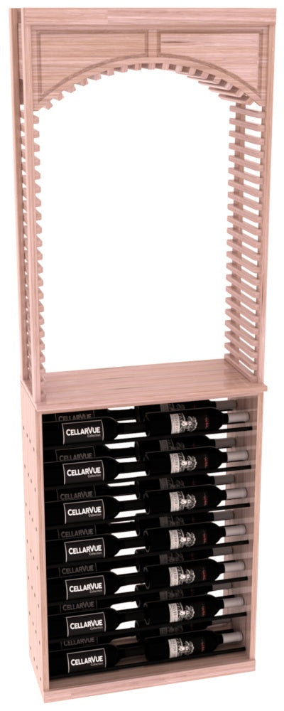 InstaCellar 26" Cellar Arch / Horizontal Display Combo – Black Metal Rods – Grand Mahogany / Unstained