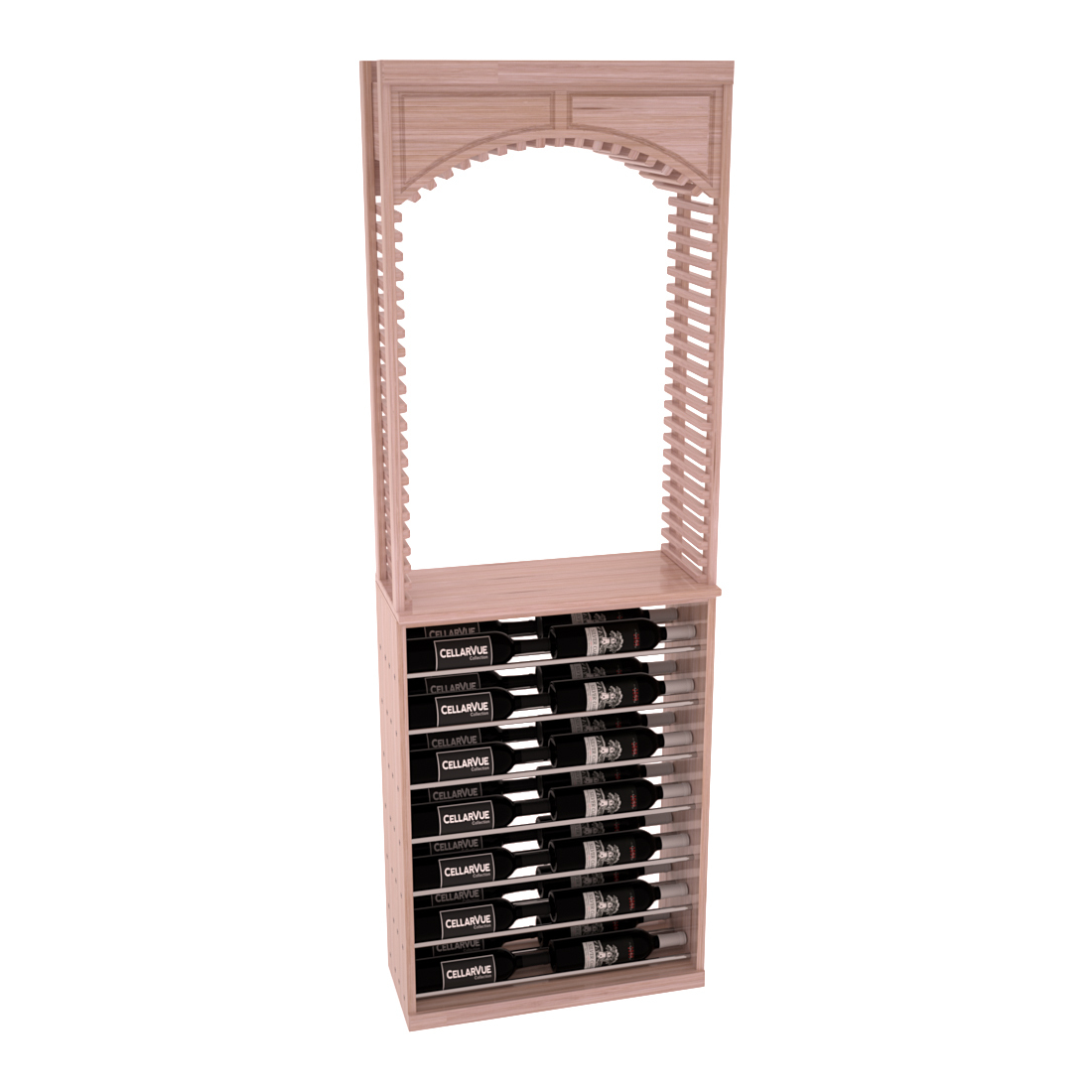 InstaCellar 26" Cellar Arch / Horizontal Display Combo – Grand Mahogany / Cherry stained