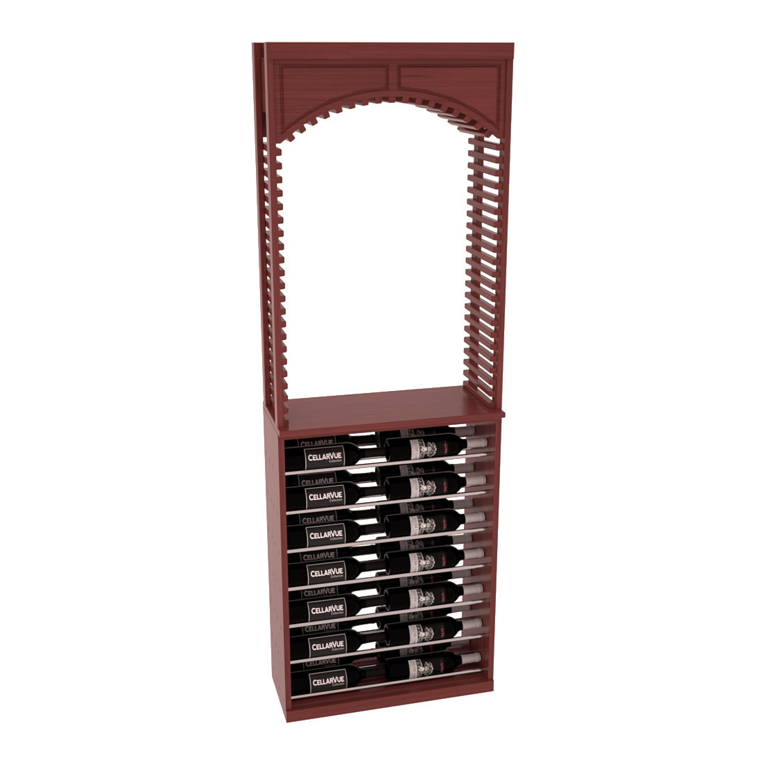 InstaCellar 26" Cellar Arch / Horizontal Display Combo – Premium Redwood / Oak stained