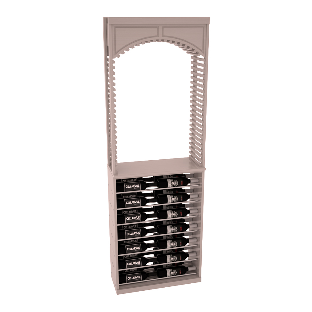 InstaCellar 26" Cellar Arch / Horizontal Display Combo – Knotty Alder / Walnut stained
