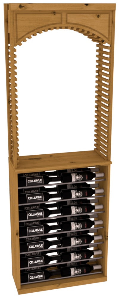 InstaCellar 26" Cellar Arch / Horizontal Display Combo – Gunmetal Rods – Knotty Alder / Cherry stained