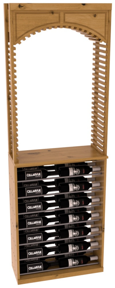 InstaCellar 26" Cellar Arch / Horizontal Display Combo – Gunmetal Rods – Knotty Alder / Cherry stained