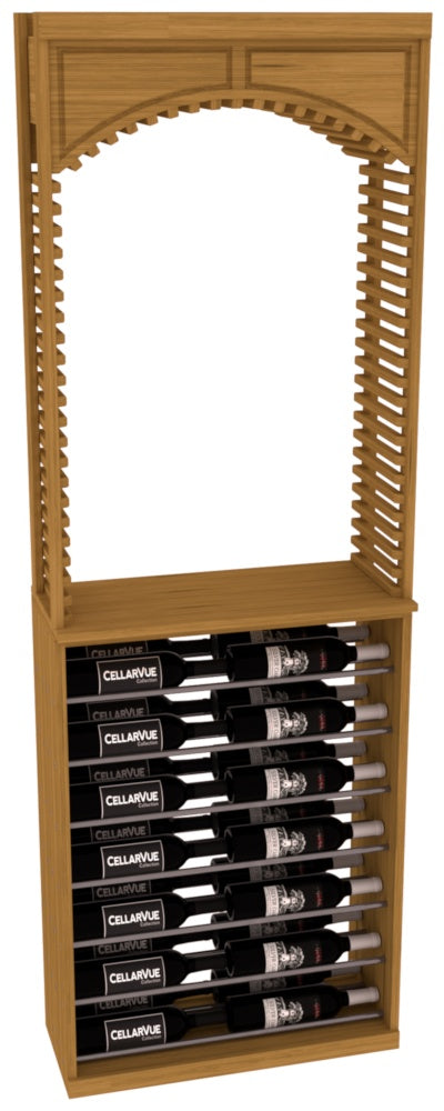 InstaCellar 26" Cellar Arch / Horizontal Display Combo – Gunmetal Rods – Grand Mahogany / Black stained