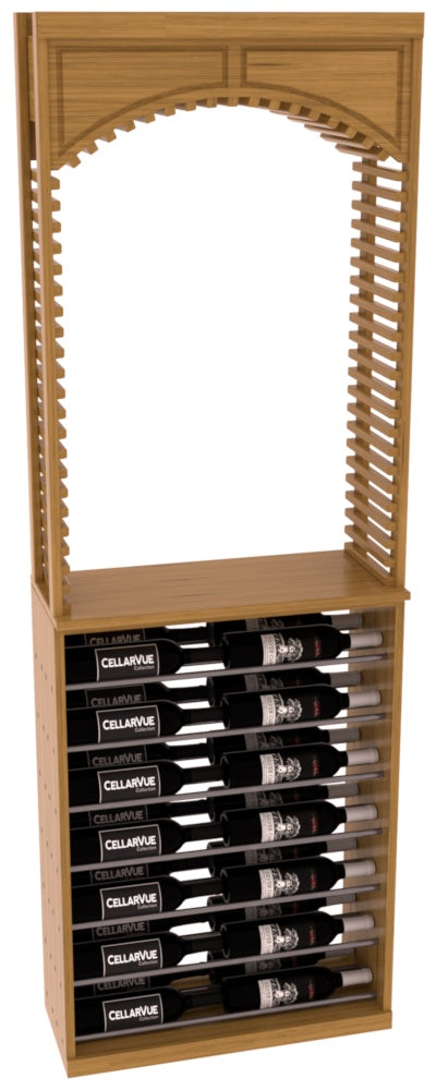InstaCellar 26" Cellar Arch / Horizontal Display Combo – Gunmetal Rods – Grand Mahogany / Black stained