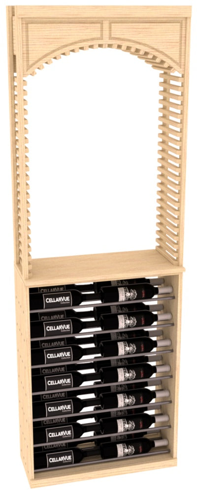 InstaCellar 26" Cellar Arch / Horizontal Display Combo – Gunmetal Rods – Ponderosa Pine / Unstained
