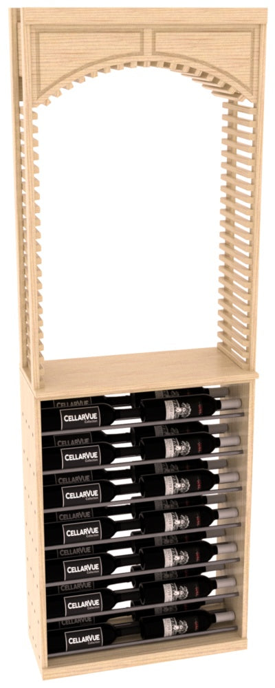 InstaCellar 26" Cellar Arch / Horizontal Display Combo – Gunmetal Rods – Ponderosa Pine / Unstained