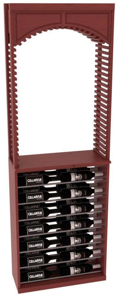 InstaCellar 26" Cellar Arch / Horizontal Display Combo – Gunmetal Rods – Ponderosa Pine / Cherry stained
