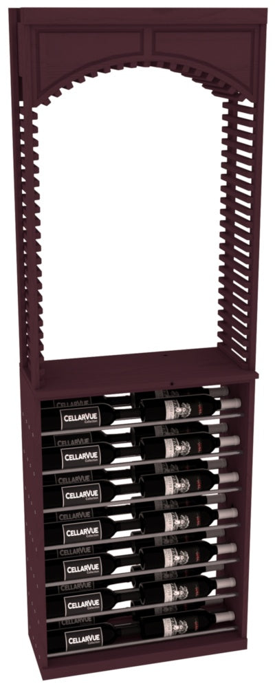 InstaCellar 26" Cellar Arch / Horizontal Display Combo – Gunmetal Rods – Ponderosa Pine / Greywash stained