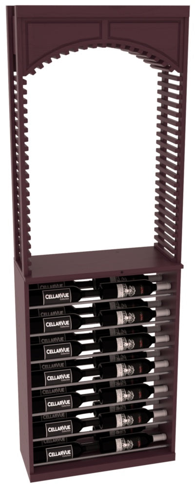 InstaCellar 26" Cellar Arch / Horizontal Display Combo – Gunmetal Rods – Ponderosa Pine / Greywash stained