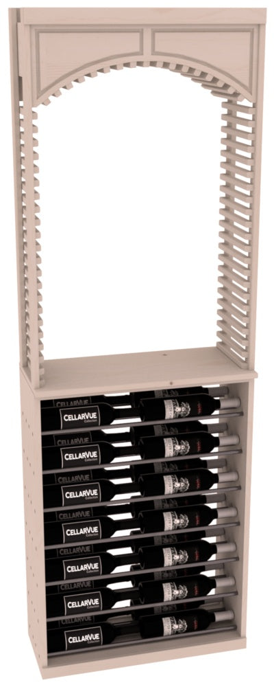 InstaCellar 26" Cellar Arch / Horizontal Display Combo – Gunmetal Rods – Knotty Alder / Unstained