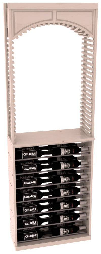 InstaCellar 26" Cellar Arch / Horizontal Display Combo – Gunmetal Rods – Knotty Alder / Unstained