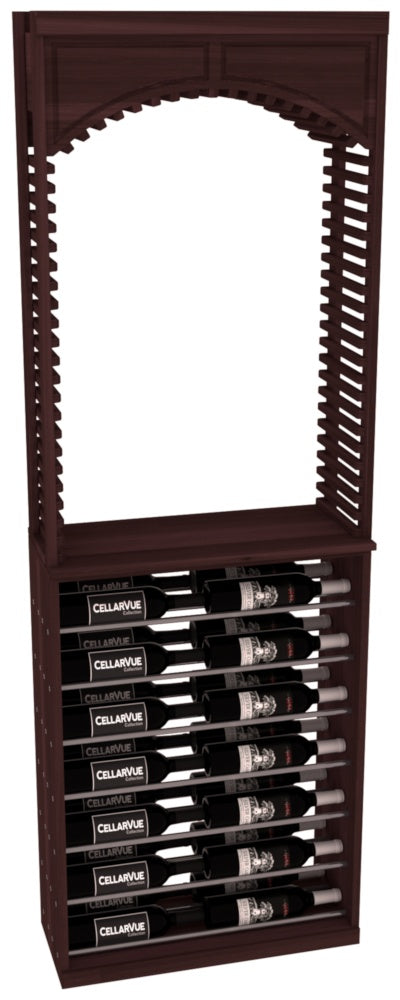 InstaCellar 26" Cellar Arch / Horizontal Display Combo – Gunmetal Rods – Premium Redwood / Greywash stained