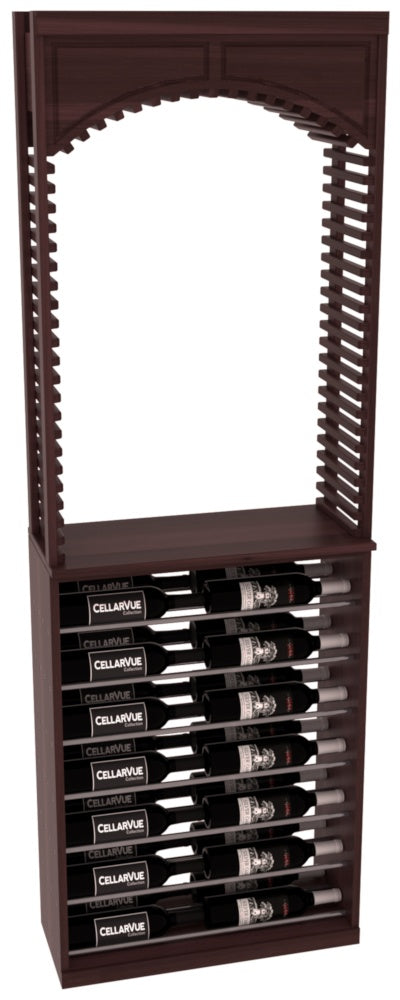 InstaCellar 26" Cellar Arch / Horizontal Display Combo – Gunmetal Rods – Premium Redwood / Greywash stained