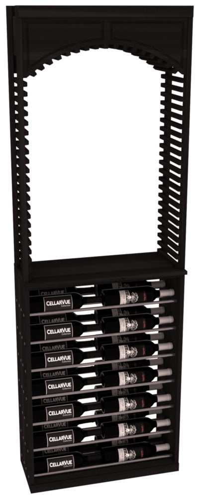 InstaCellar 26" Cellar Arch / Horizontal Display Combo – Gunmetal Rods – Grand Mahogany / Unstained