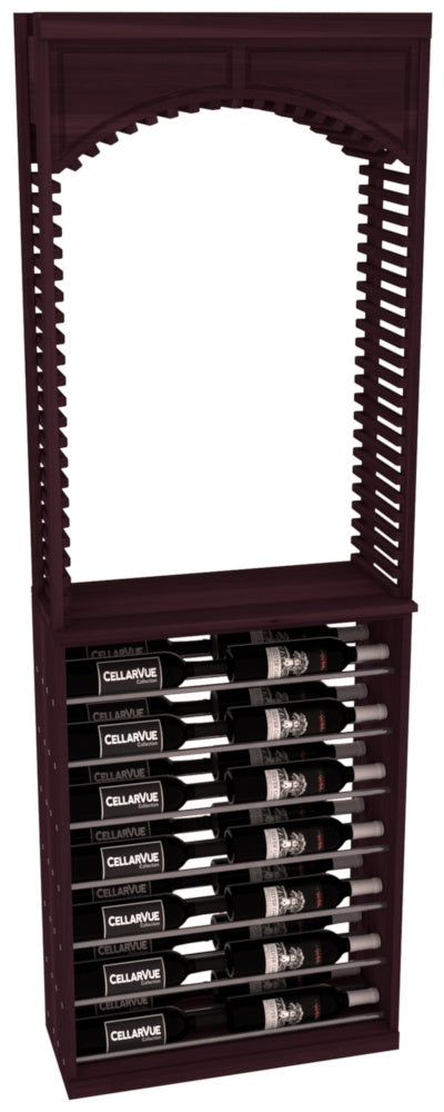 InstaCellar 26" Cellar Arch / Horizontal Display Combo – Gunmetal Rods – Grand Mahogany / Oak stained