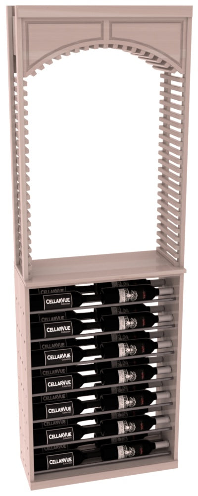InstaCellar 26" Cellar Arch / Horizontal Display Combo – Gunmetal Rods – Grand Mahogany / Cherry stained