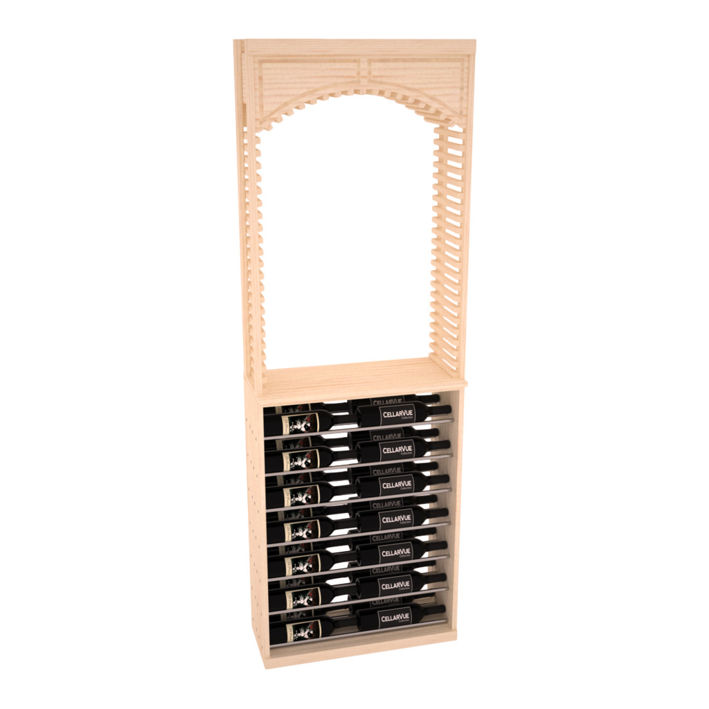InstaCellar 26" Cellar Arch / Horizontal Display Combo – Ponderosa Pine / Walnut stained