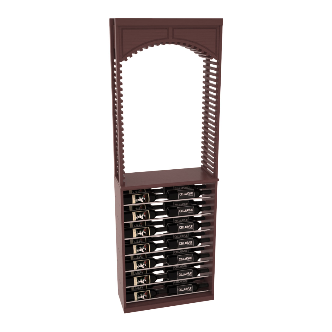 InstaCellar 26" Cellar Arch / Horizontal Display Combo – Premium Redwood / Greywash stained