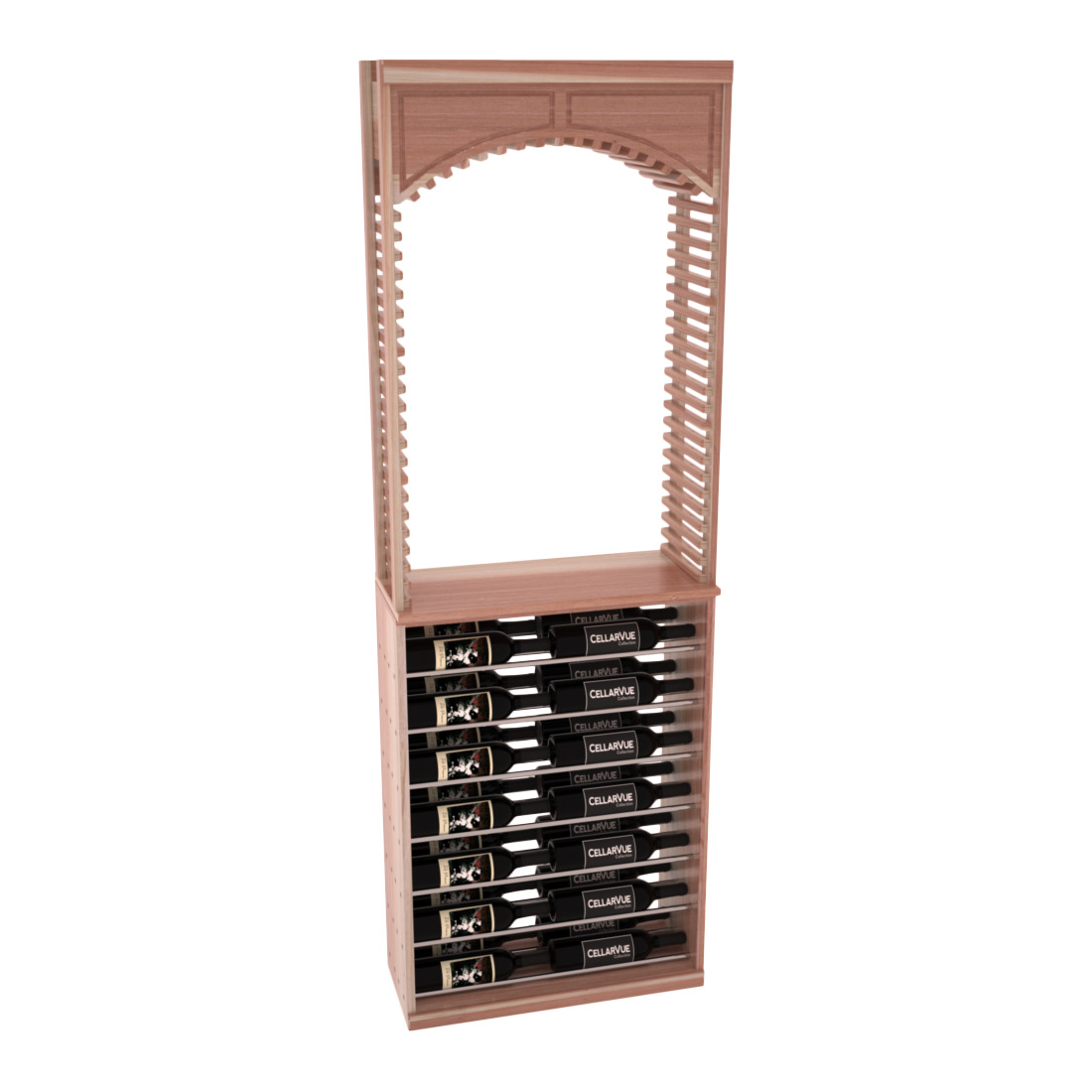 InstaCellar 26" Cellar Arch / Horizontal Display Combo – Grand Mahogany / Oak stained