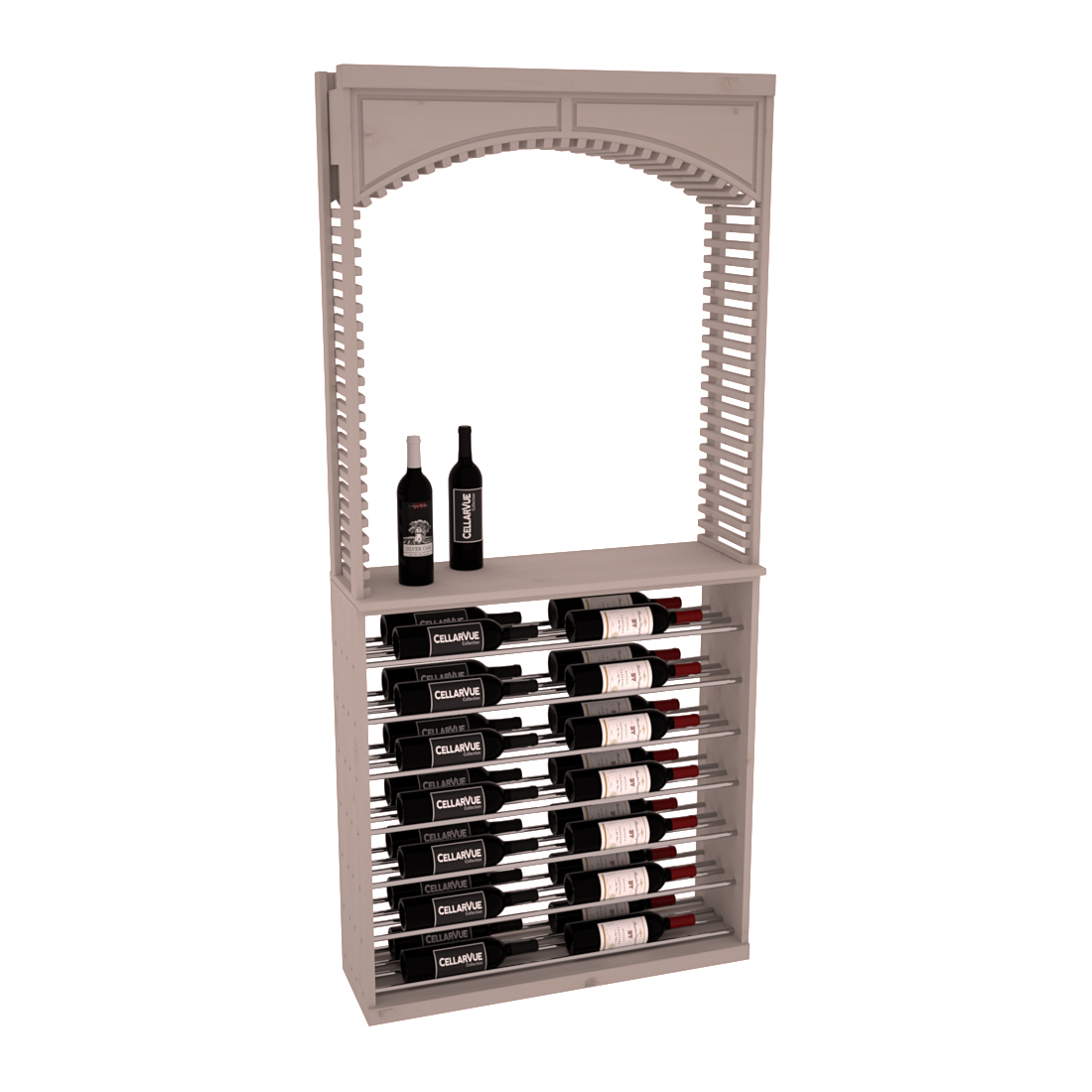 InstaCellar 35" Cellar Arch / Horizontal Display Combo – Ponderosa Pine / Unstained