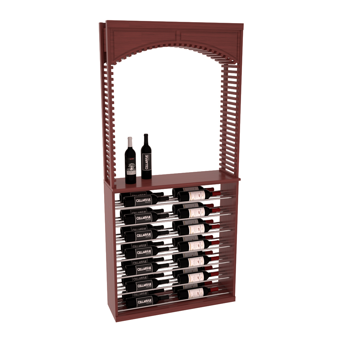 InstaCellar 35" Cellar Arch / Horizontal Display Combo – Ponderosa Pine / Unstained