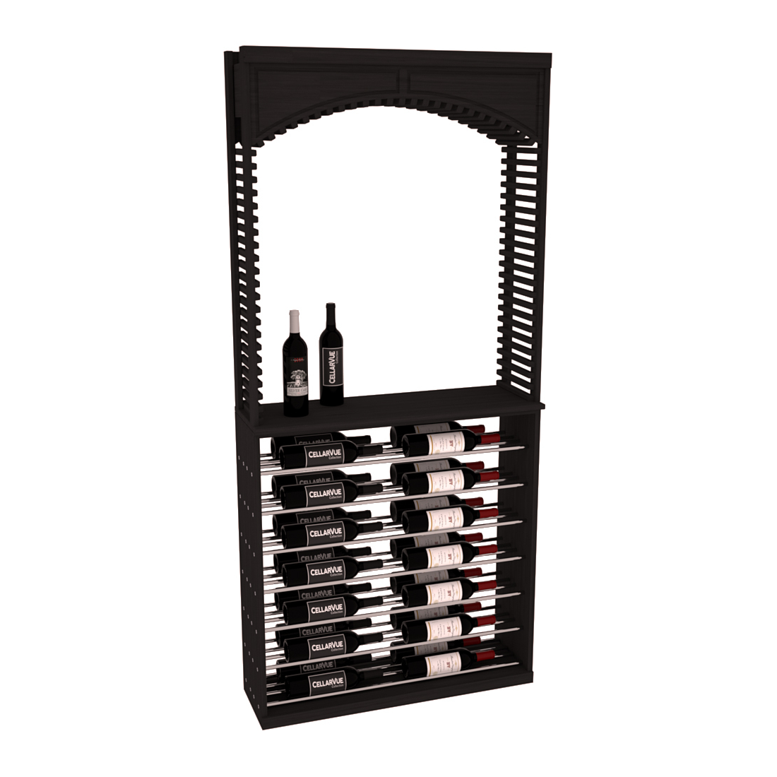 InstaCellar 35" Cellar Arch / Horizontal Display Combo – Grand Mahogany / Unstained